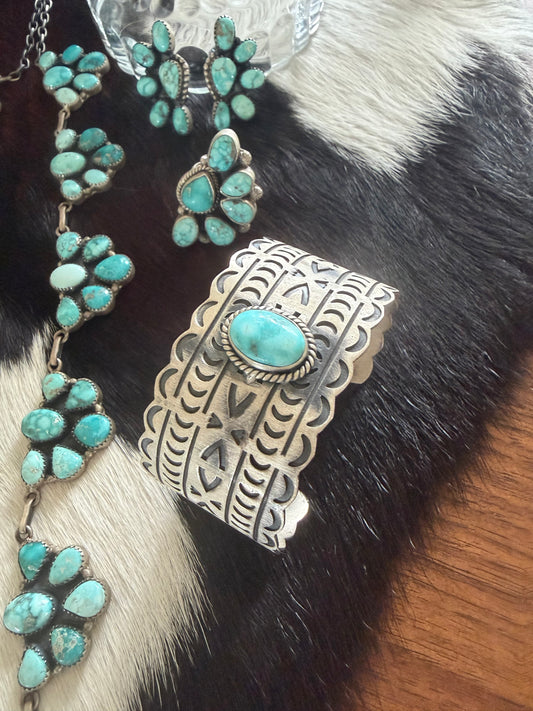 Stamped White Water Cuff #446