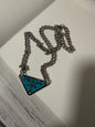 Upcycled Teal Prada Necklace